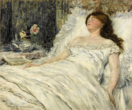 La belle endormie, by Jean-François Raffaëlli, ca 1900